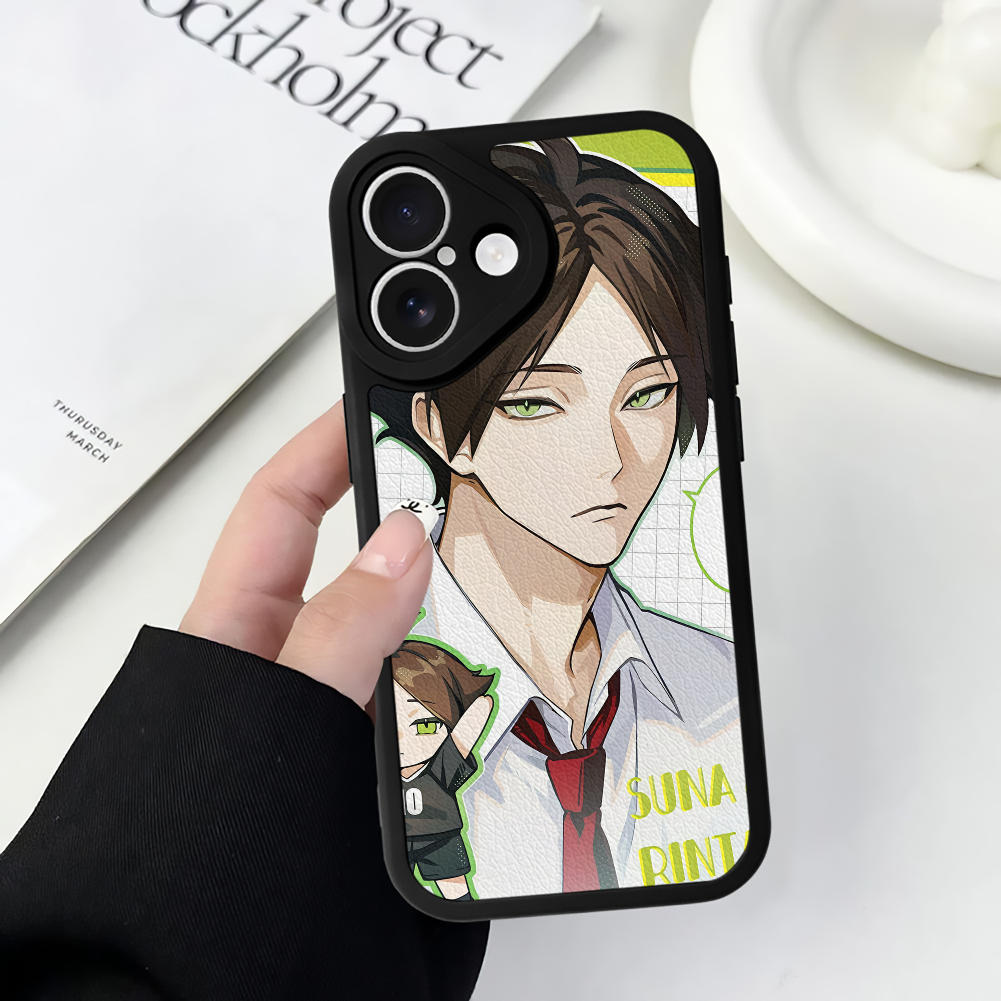 （画像用） ハイキュー!! Haikyu!! 【iPhone 16シリーズ対応】シリコンスマホケース（レザー調） 材質：シリコン
